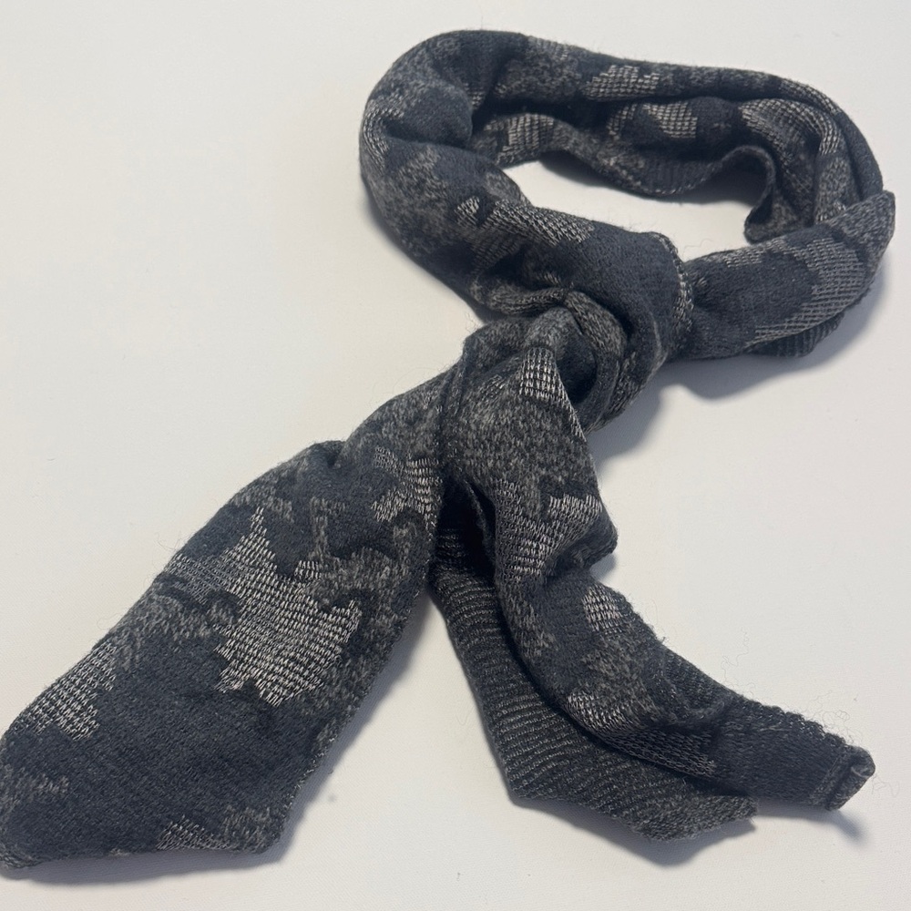 Lauren Ralph Lauren Lambswool Scarf Blend, Dark Grey Winter Cold Trendy One Size